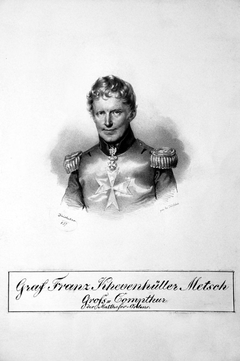 Franz Khevenhüller-Metsch Litho de Josef Kriehuber
