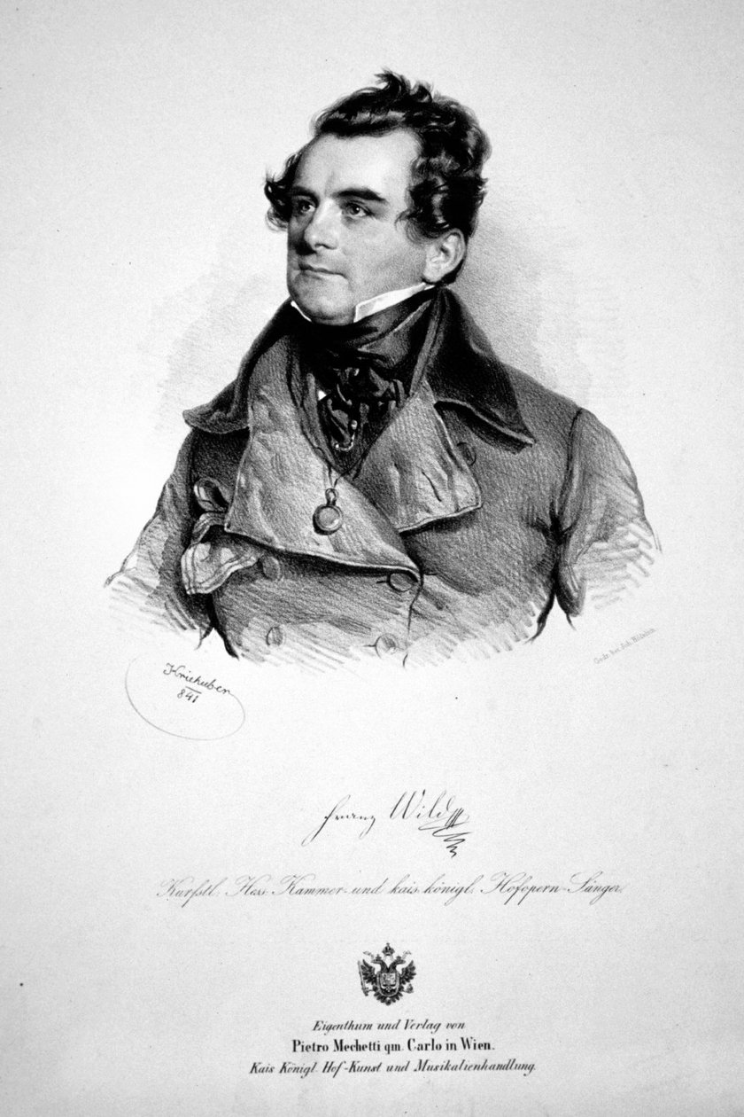 Franz Wild 1841 Litografía de Josef Kriehuber