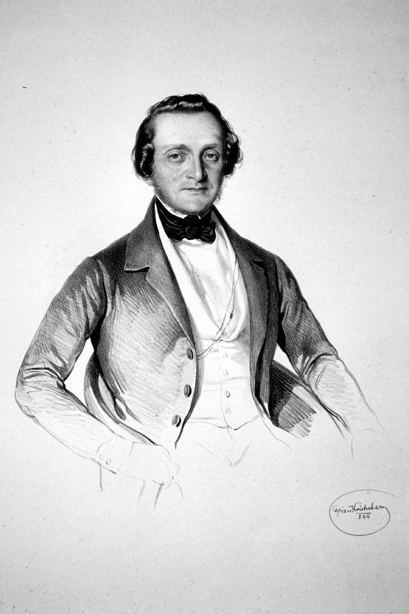 Friedrich Grimschitz Litho de Josef Kriehuber