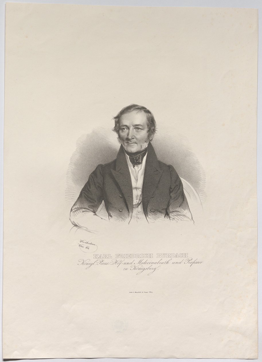 Karl Friedrich Burdach; consejero de corte y médico real prusiano y profesor en Königsberg de Josef Kriehuber