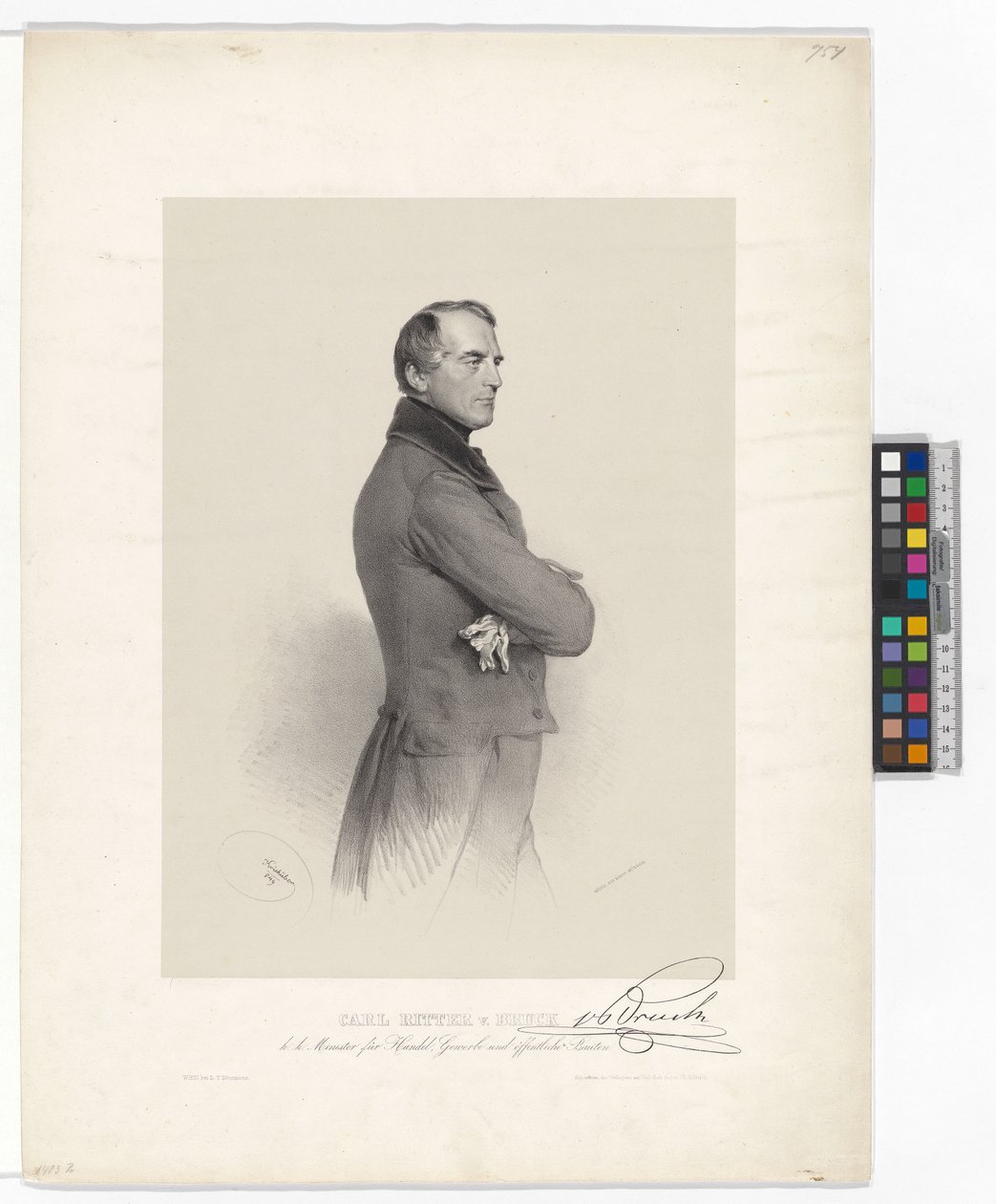 Karl Ludwig, barón de Bruck de Josef Kriehuber