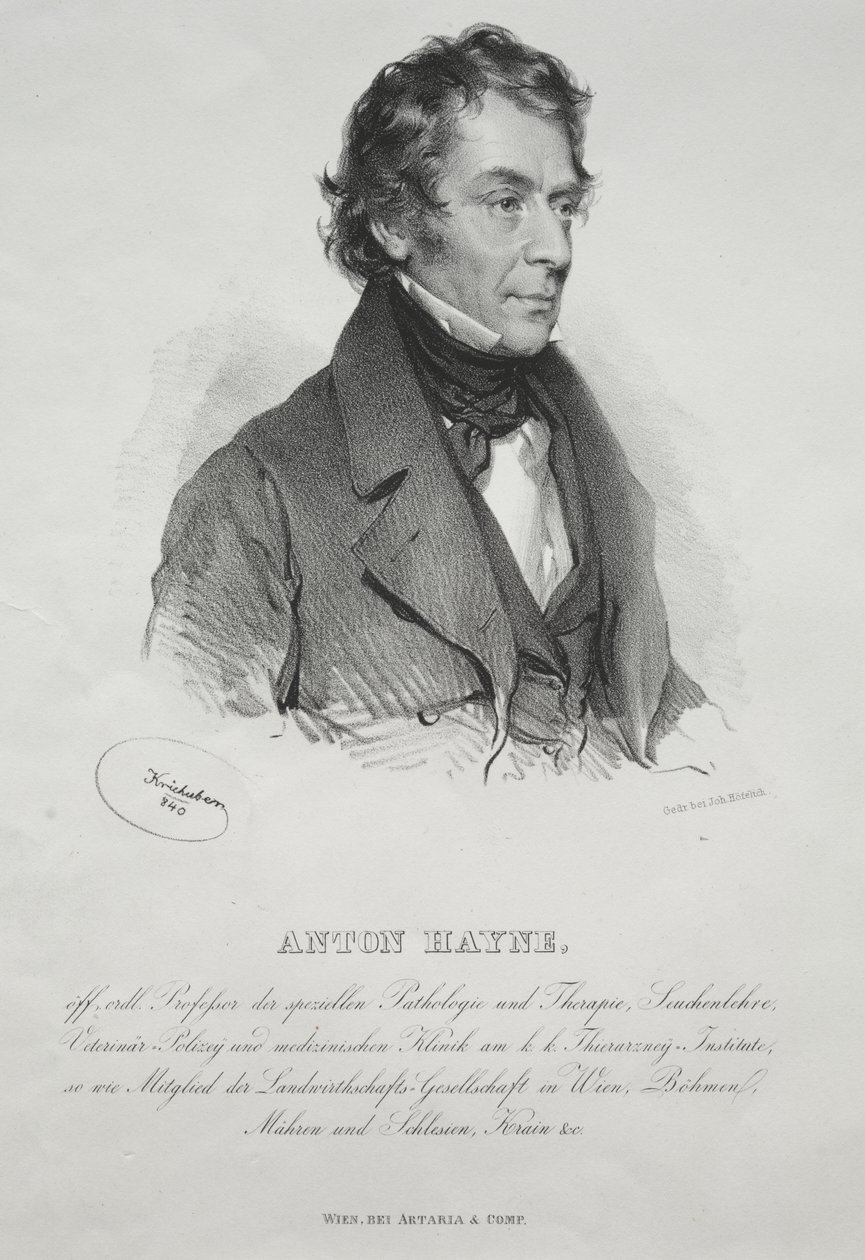 Retrato del Dr. Anton Hayne de Josef Kriehuber
