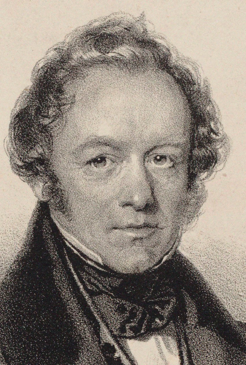 Retrato del compositor Peter Joseph von Lindpaintner de Josef Kriehuber