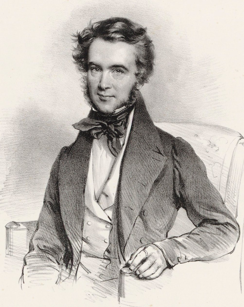 Retrato del violinista y compositor Karol Lipiski 1790-1861, 1837 de Josef Kriehuber