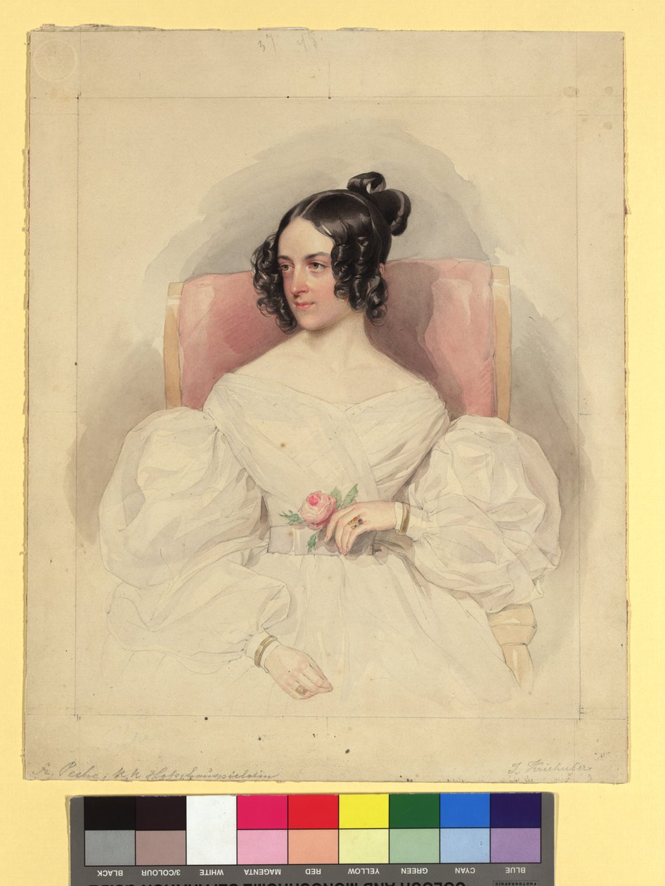 Therese Peche (1806-1882), actriz del Burgtheater de Josef Kriehuber