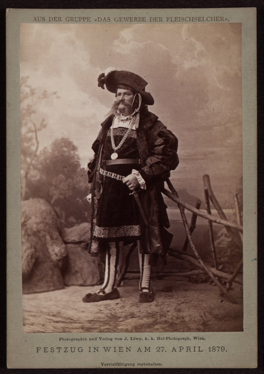 Jos. Ullmann, charcutero, en el desfile de Makart de 1879 de Josef Löwy