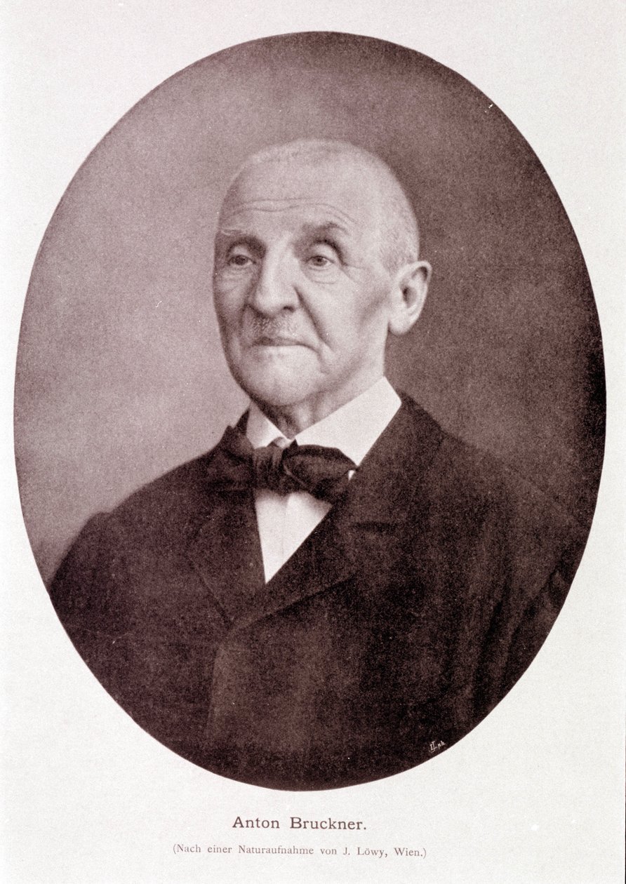 El compositor y organista austriaco Anton Bruckner (1824 - 1896). de Josef Löwy
