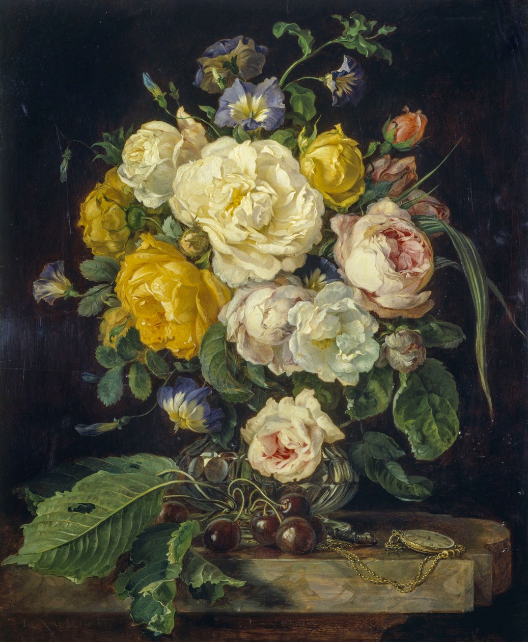 Naturaleza muerta con flores de Josef Neugebauer