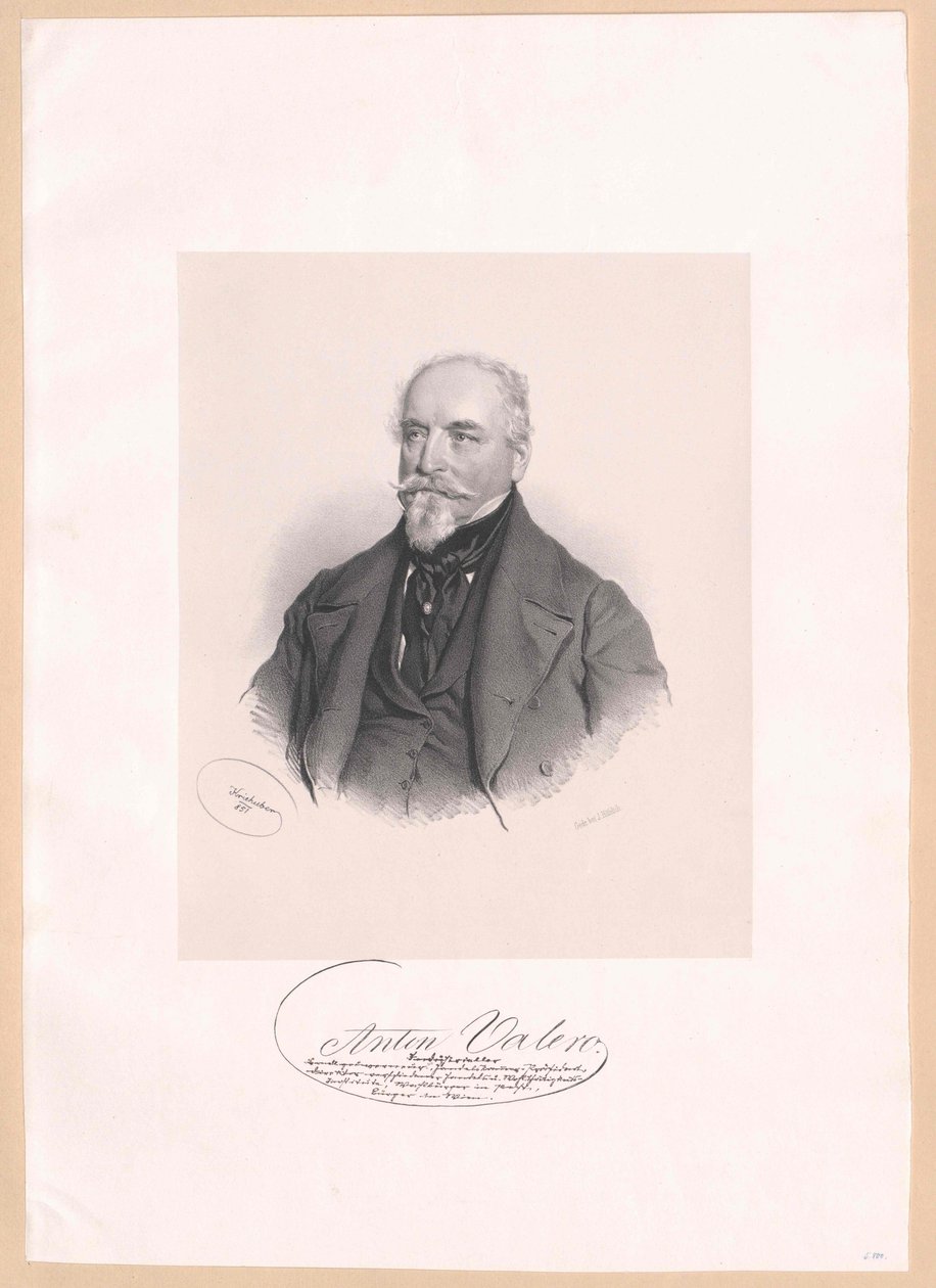 Anton Valero (imprimir) de Josef Nikolaus Kriehuber