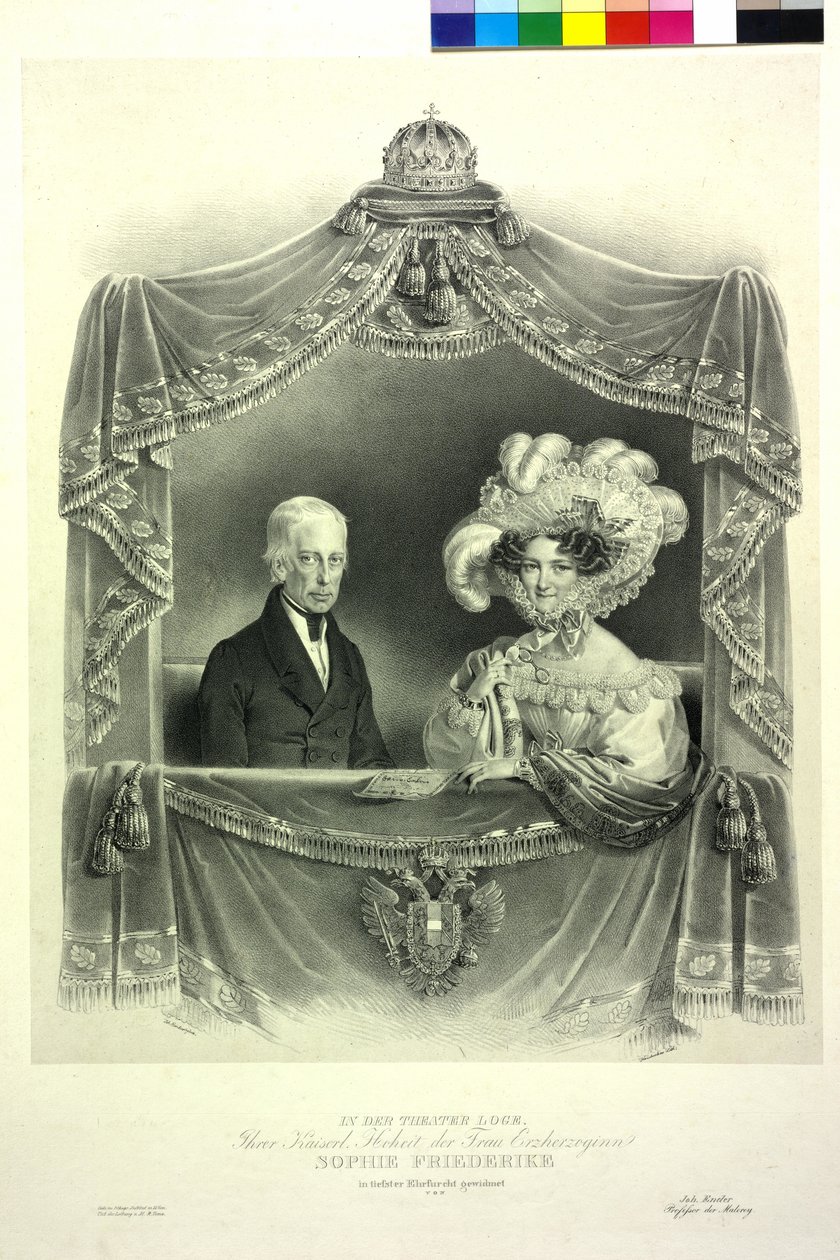 Francisco II En la logia del teatro de Josef Nikolaus Kriehuber