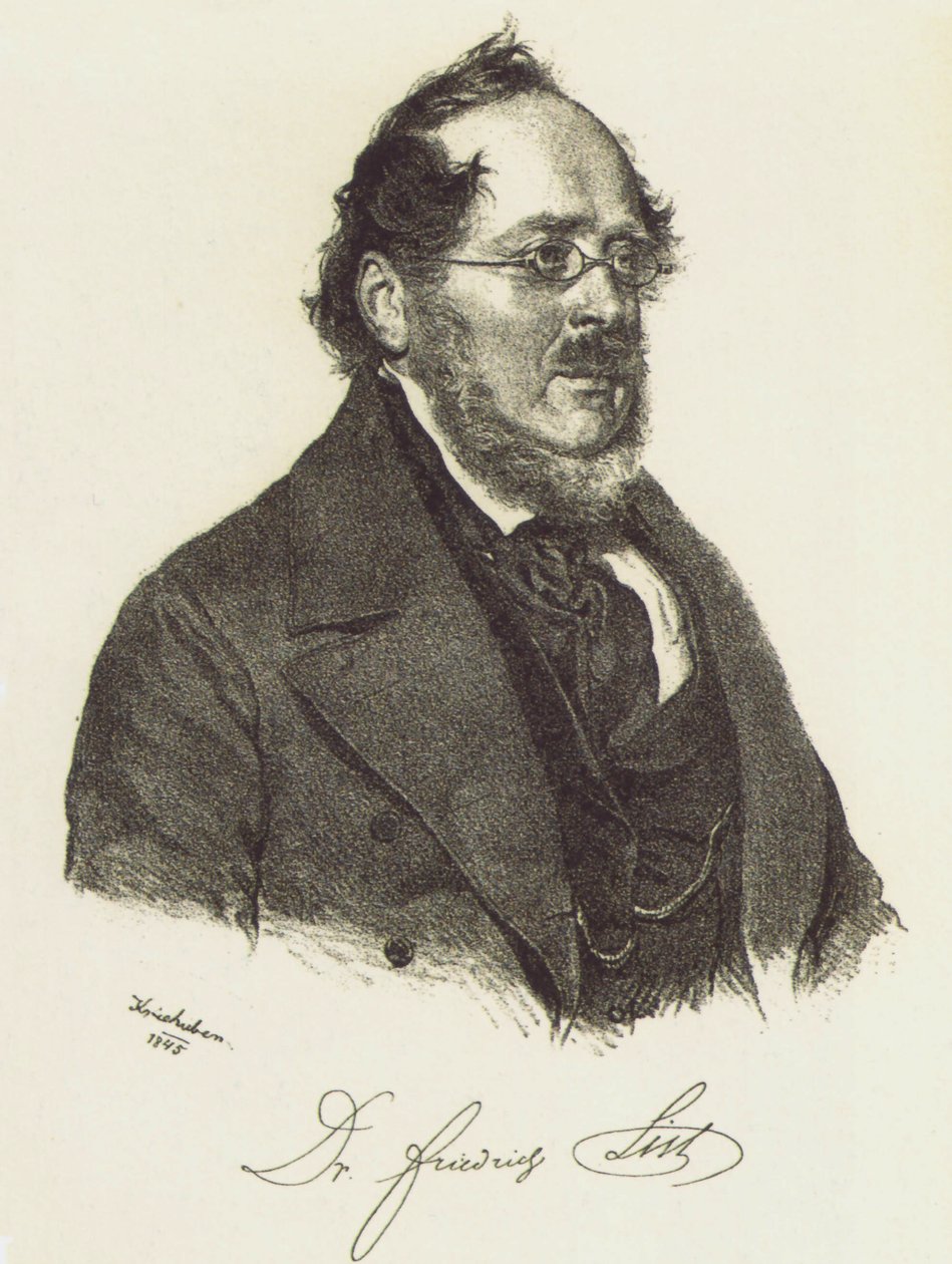 Friedrich List 1789-1846 de Josef Nikolaus Kriehuber