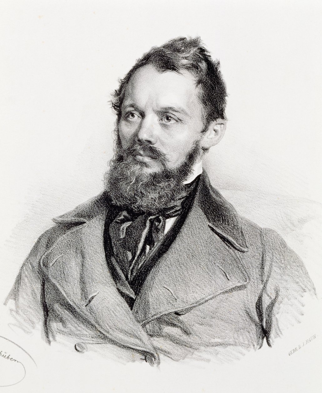 Retrato de Heinrich Laube de Josef Nikolaus Kriehuber