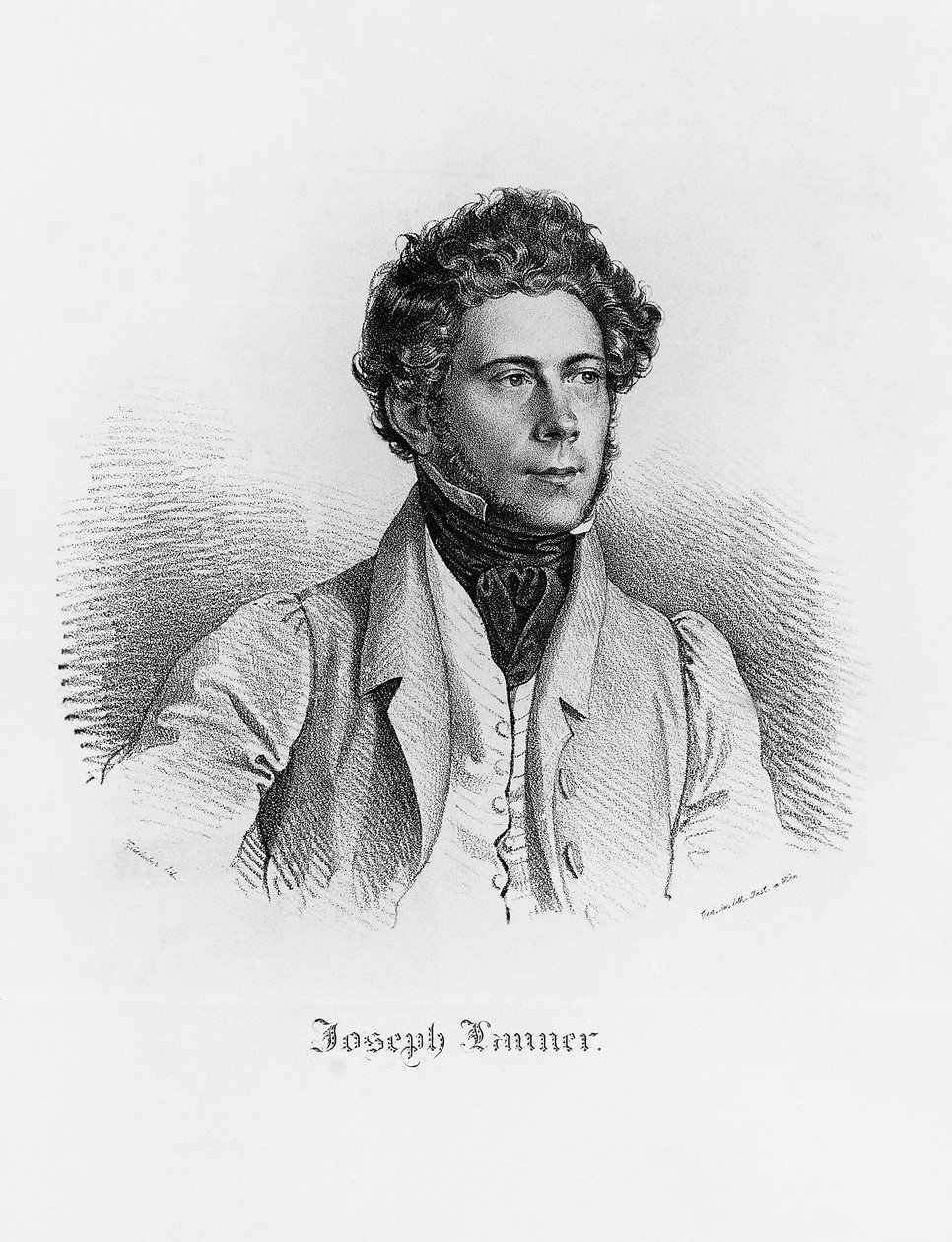Retrato de Josef Franz Karl Lanner de Josef Nikolaus Kriehuber