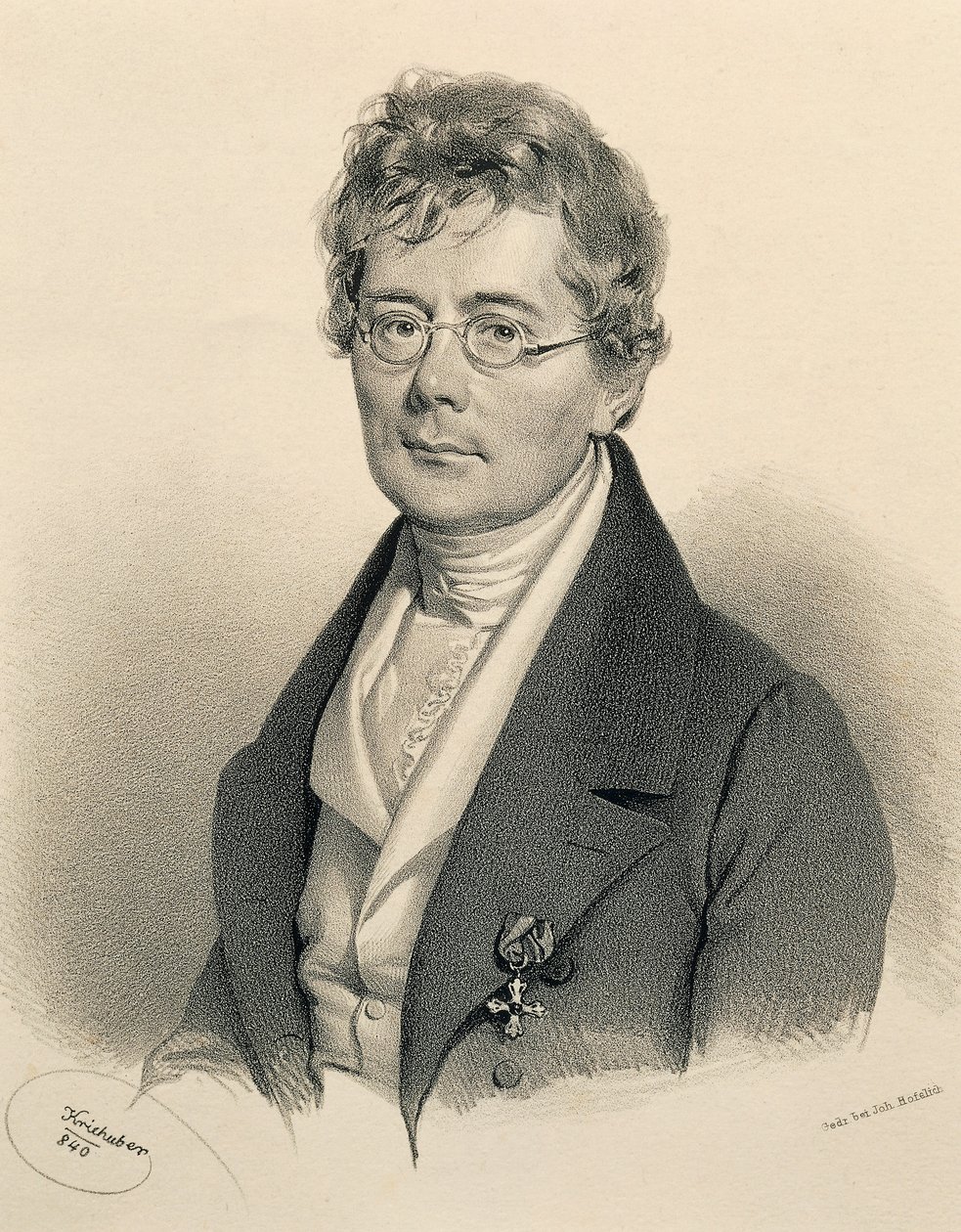 Retrato de Simon Sechter de Josef Nikolaus Kriehuber