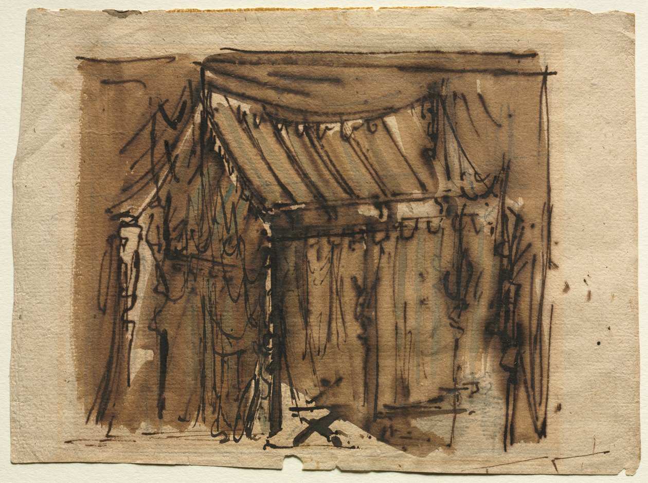 Tent (recto); Two Sketches (verso) de Josef Platzer