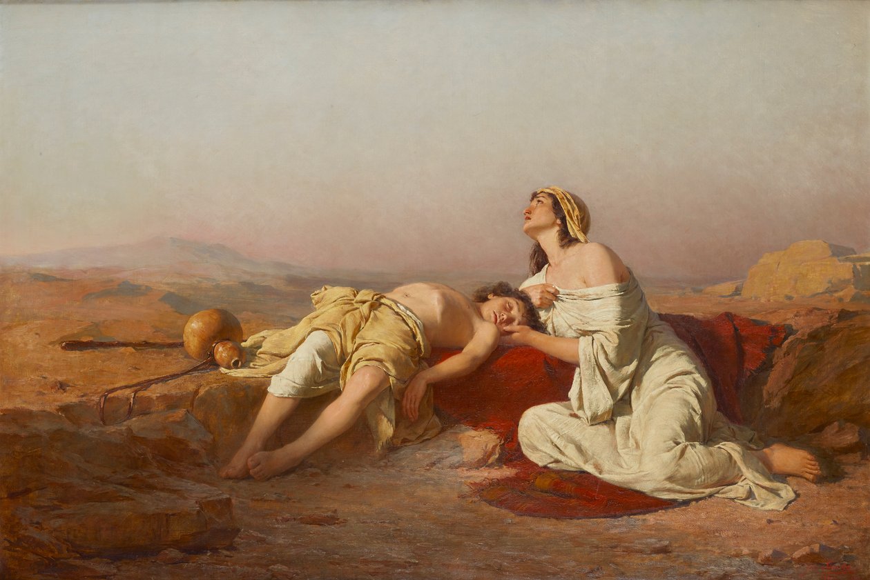 Agar e Ismael en el desierto de Josef Straka