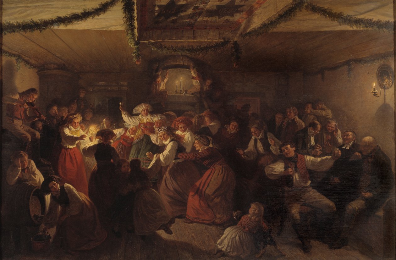 La Boda en Vingåker, 1857 de Josef Wilhelm Wallander