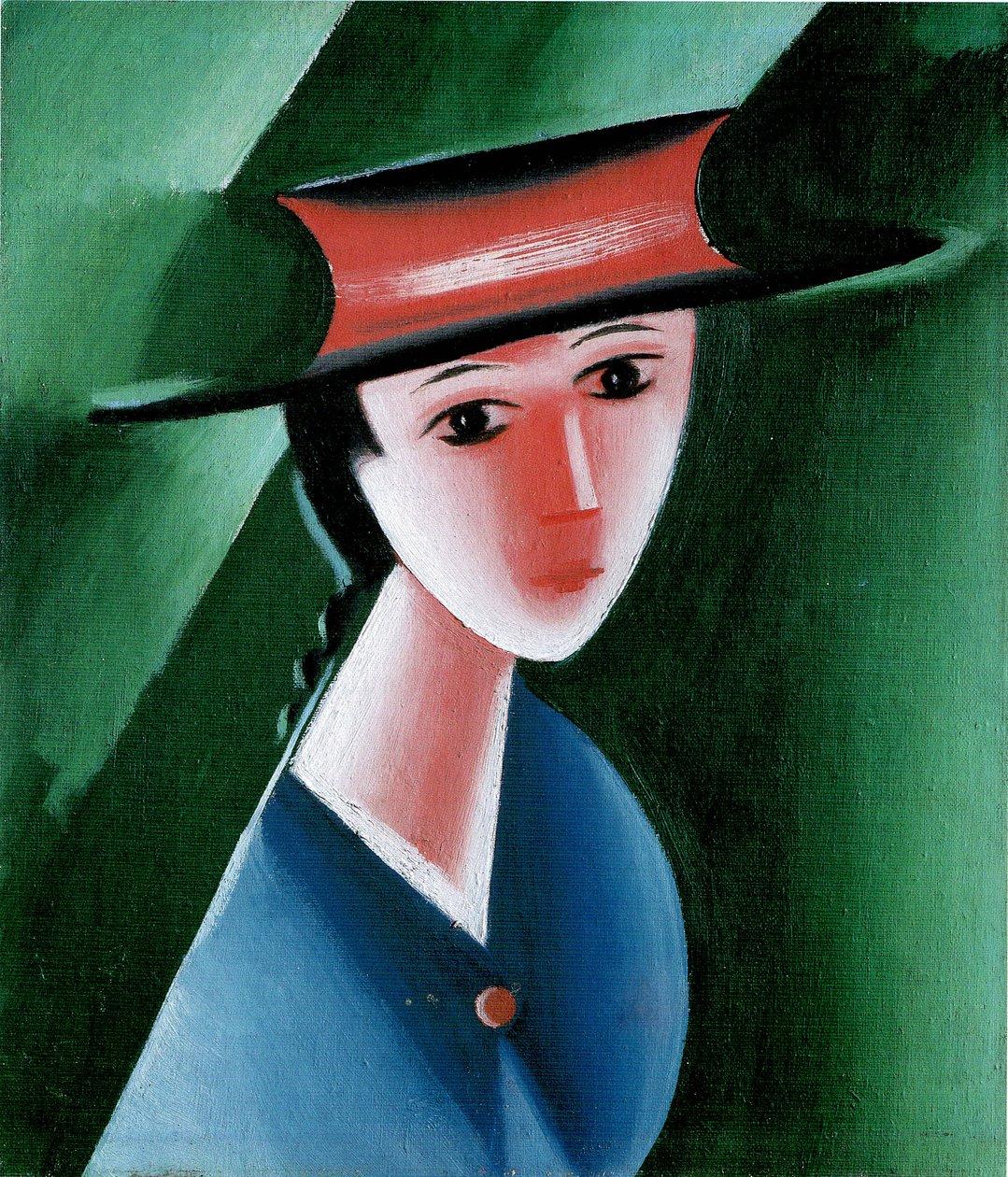Chica con sombrero rojo, 1915 de Josef Čapek