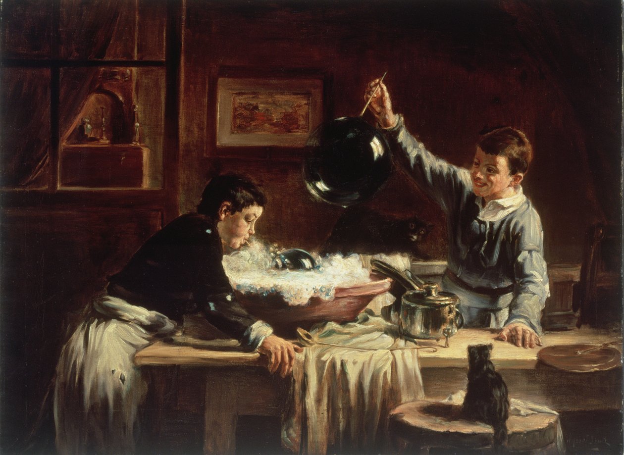 Soplando burbujas, 1899 de Joseph Bail