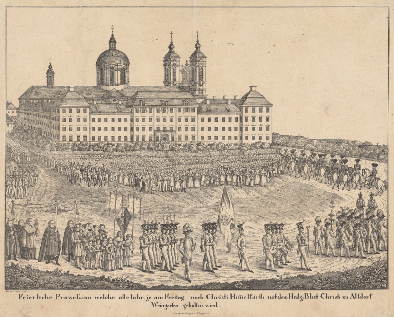 Procesión de la Santa Sangre en Altdorf-Weingarten de Joseph Bayer