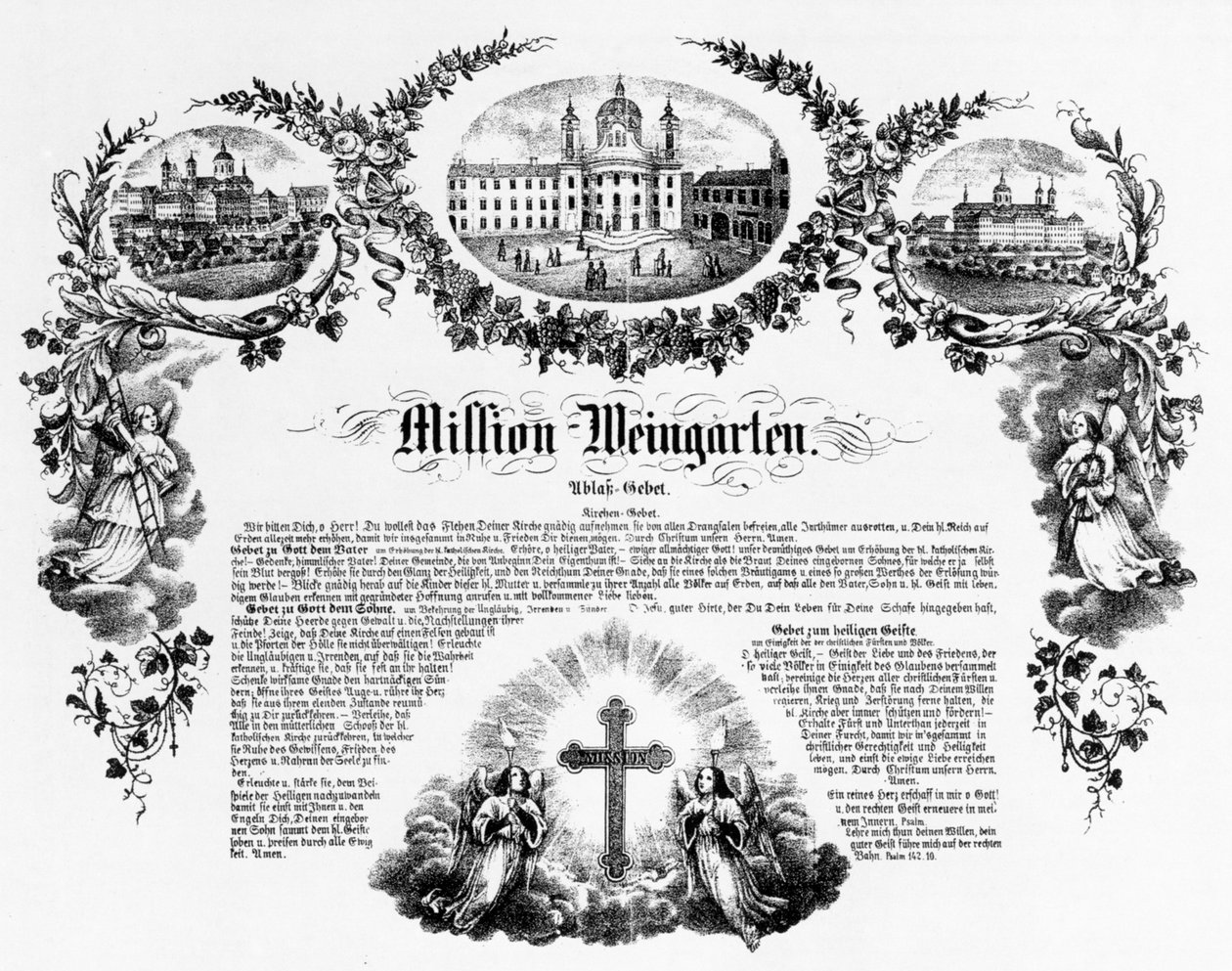 Misión Weingarten, oración de indulgencia de Joseph Bayer