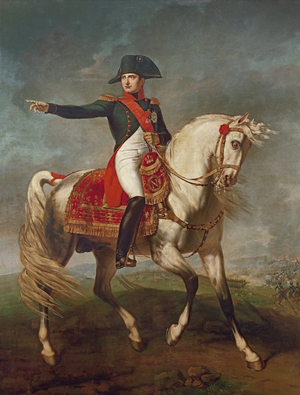 Retrato ecuestre de Napoleón I (1769-1821) 1810 de Joseph Chabord
