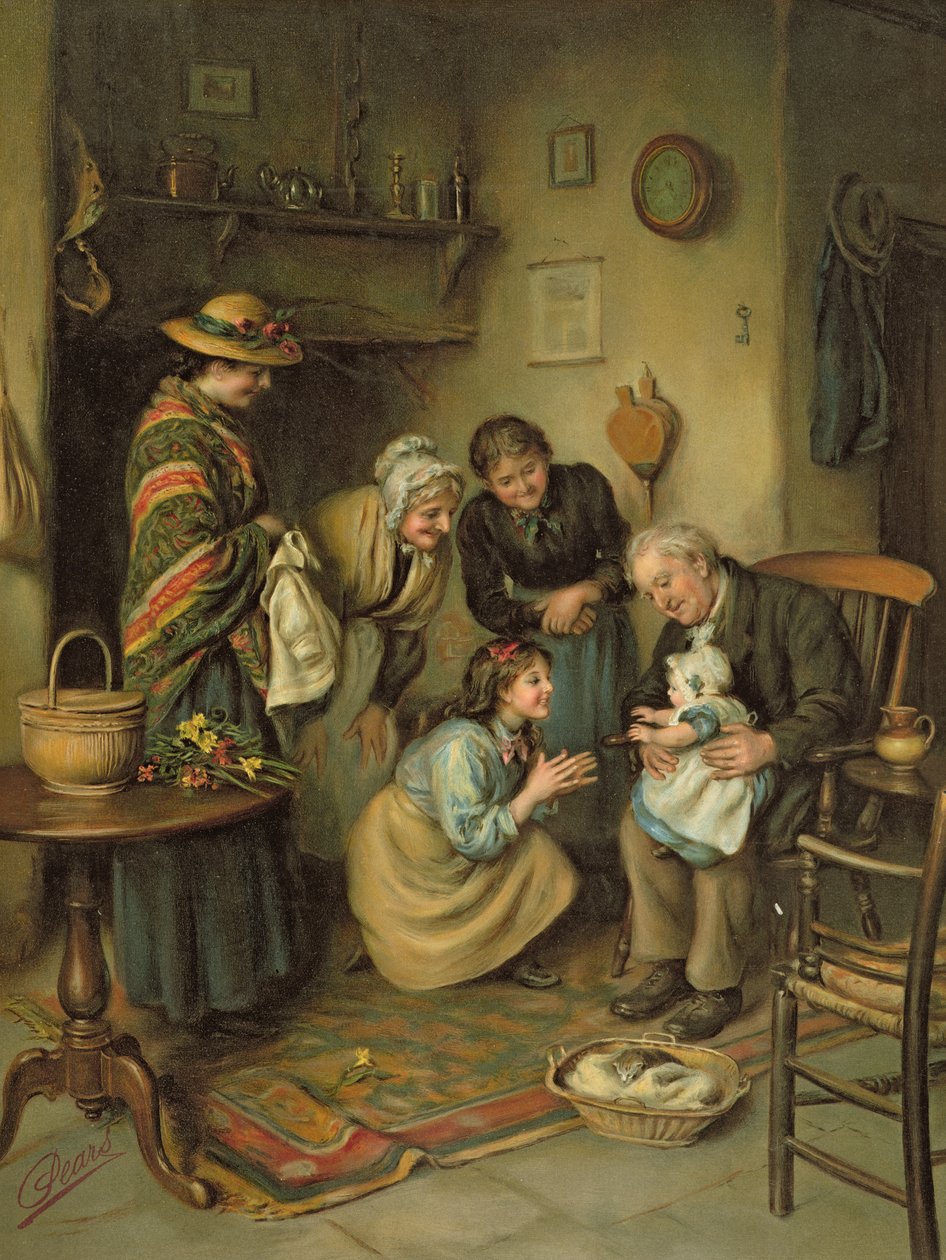 Culto familiar, del Pears Annual, 1911 de Joseph Clark