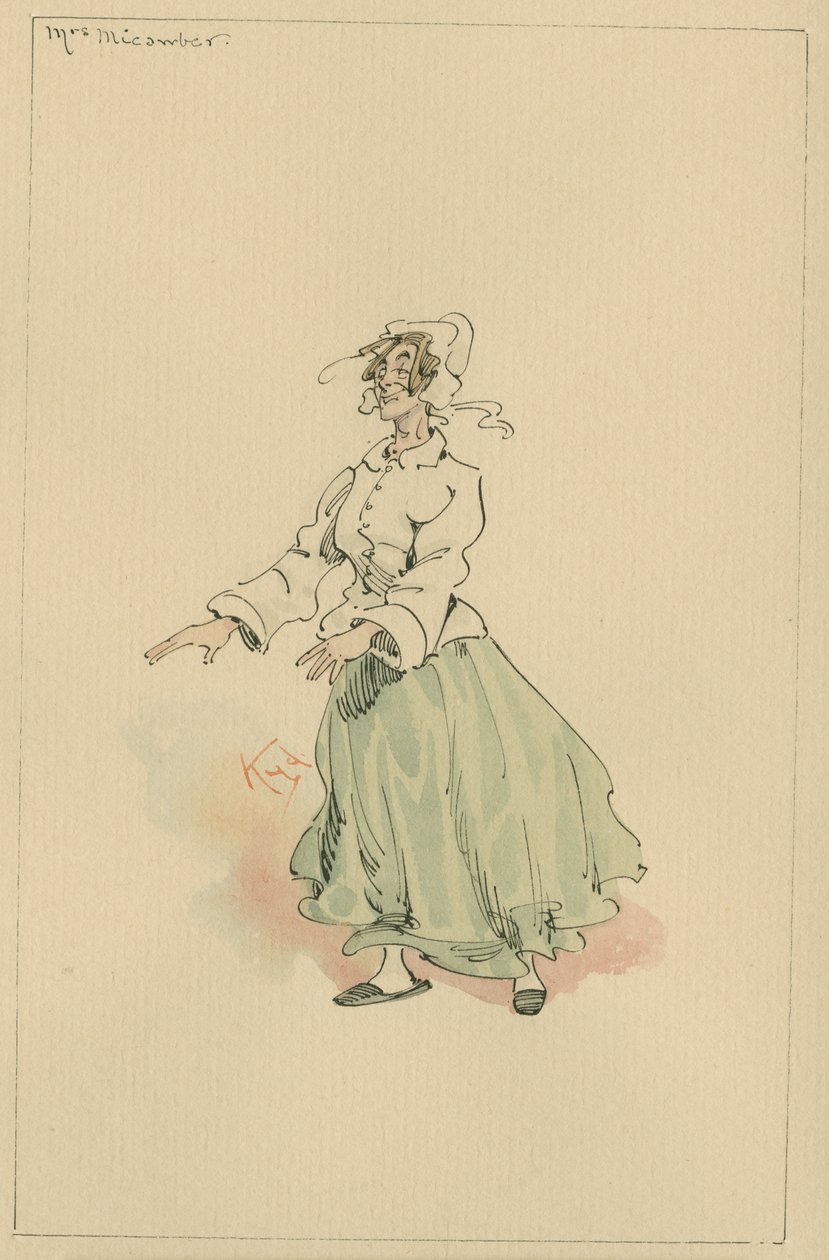 Mrs Micawber, c.1920s de Joseph Clayton Clarke