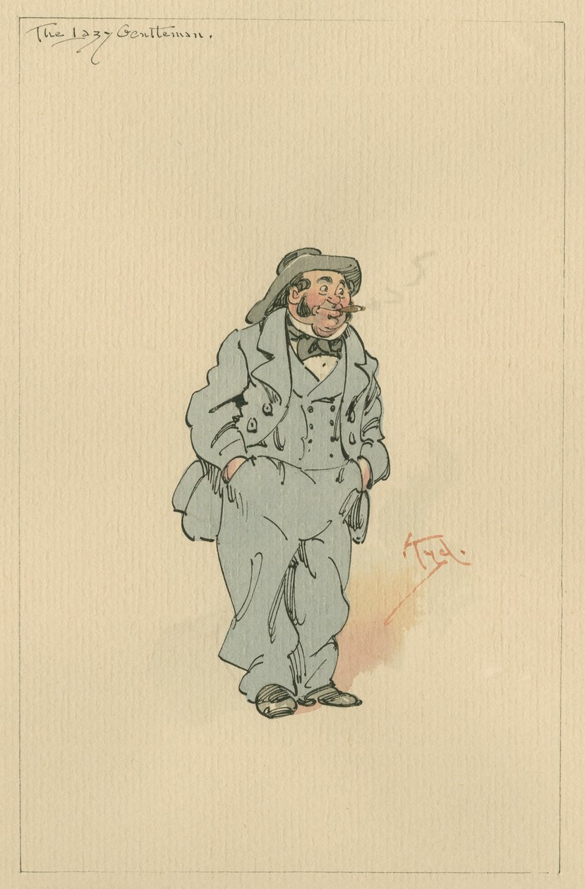 El caballero perezoso, c.1920s de Joseph Clayton Clarke