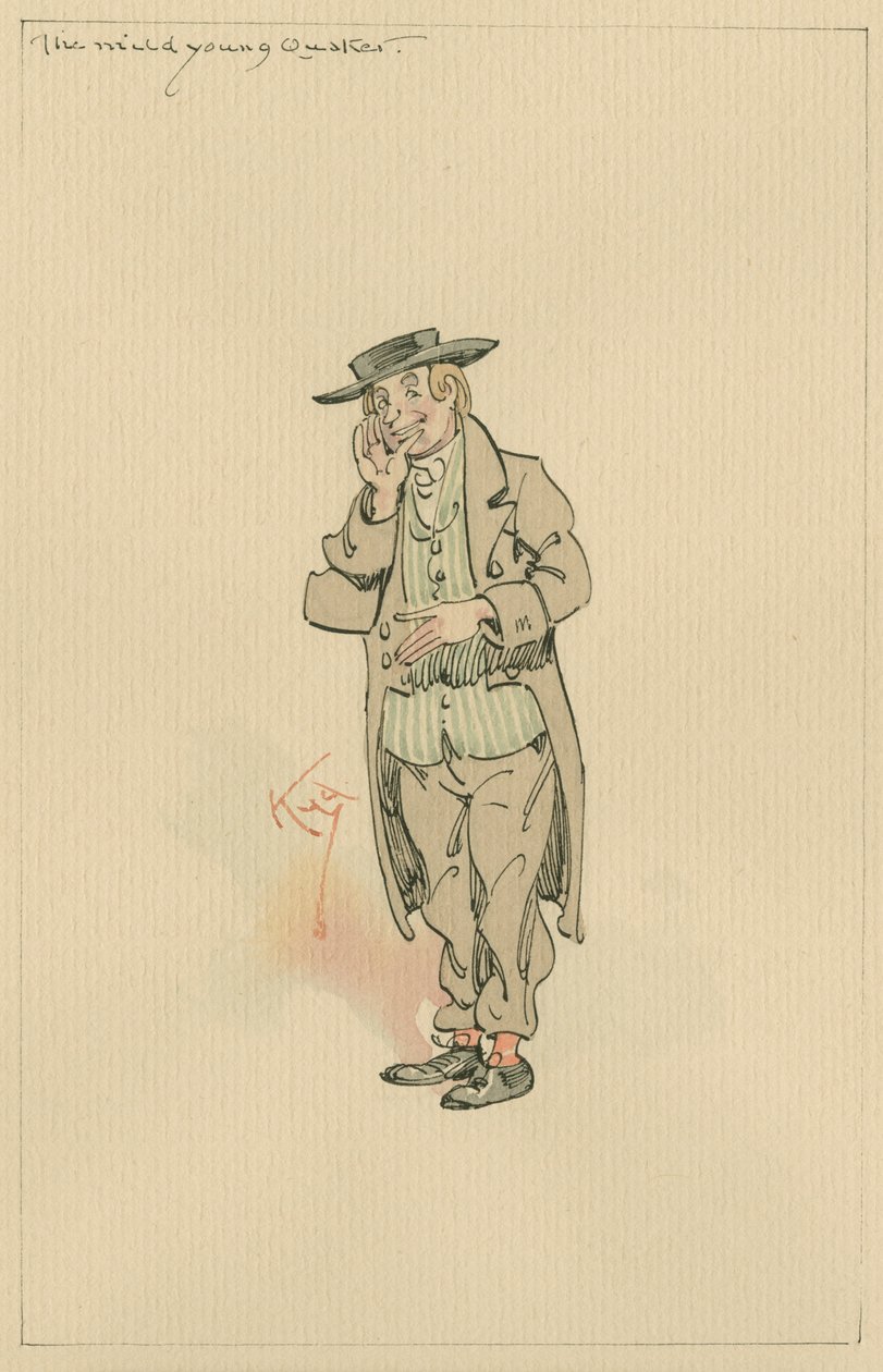 El joven cuáquero amable, c.1920s de Joseph Clayton Clarke