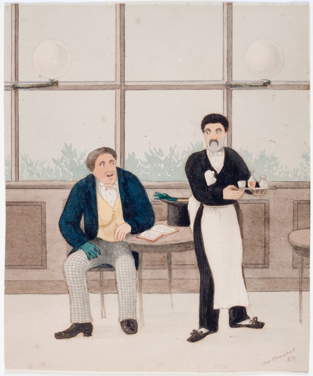 Figuras en un café de Joseph Crawhall
