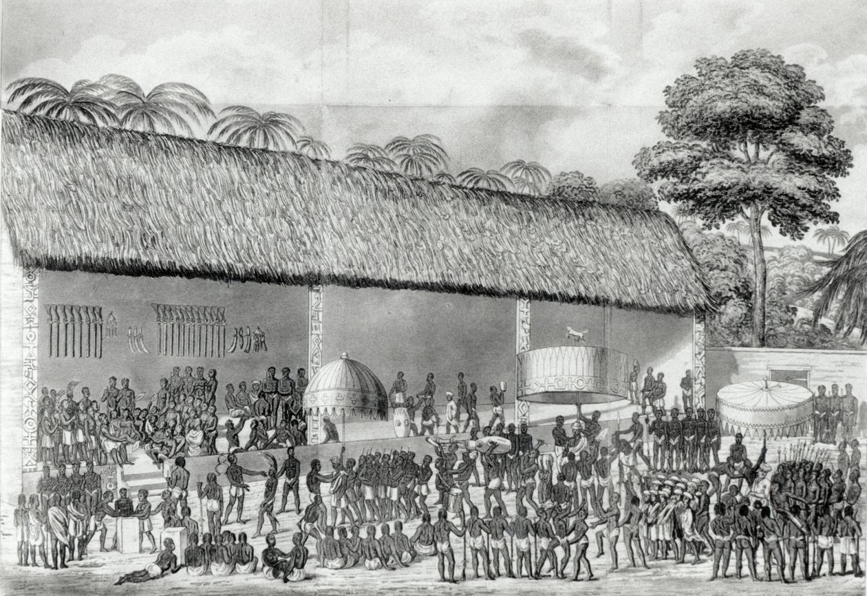 Festival religioso Adai en la corte del Rey de Ashanti en marzo de 1820, de 