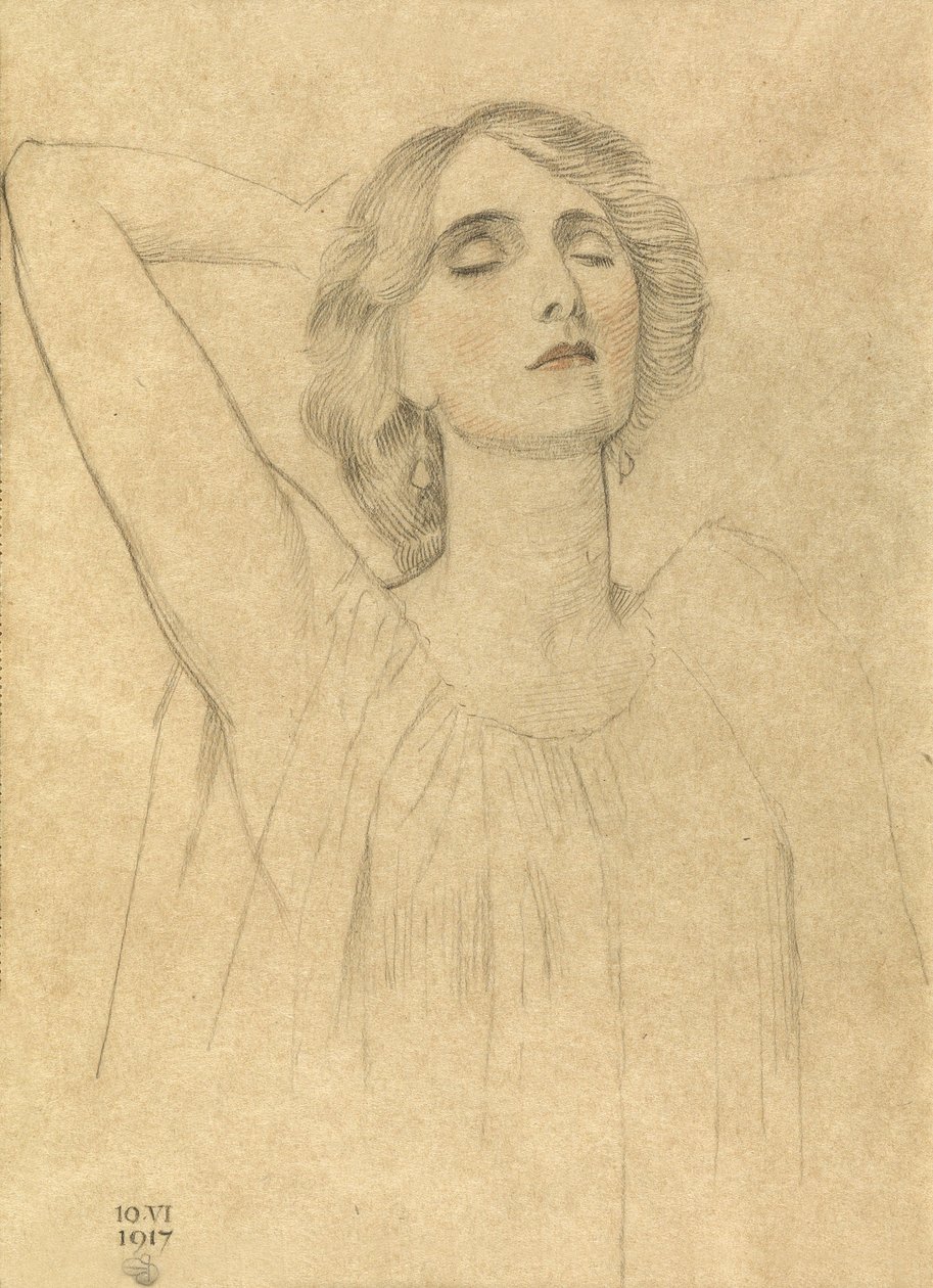 Boceto de una mujer, 1917 de Joseph Edward Southall