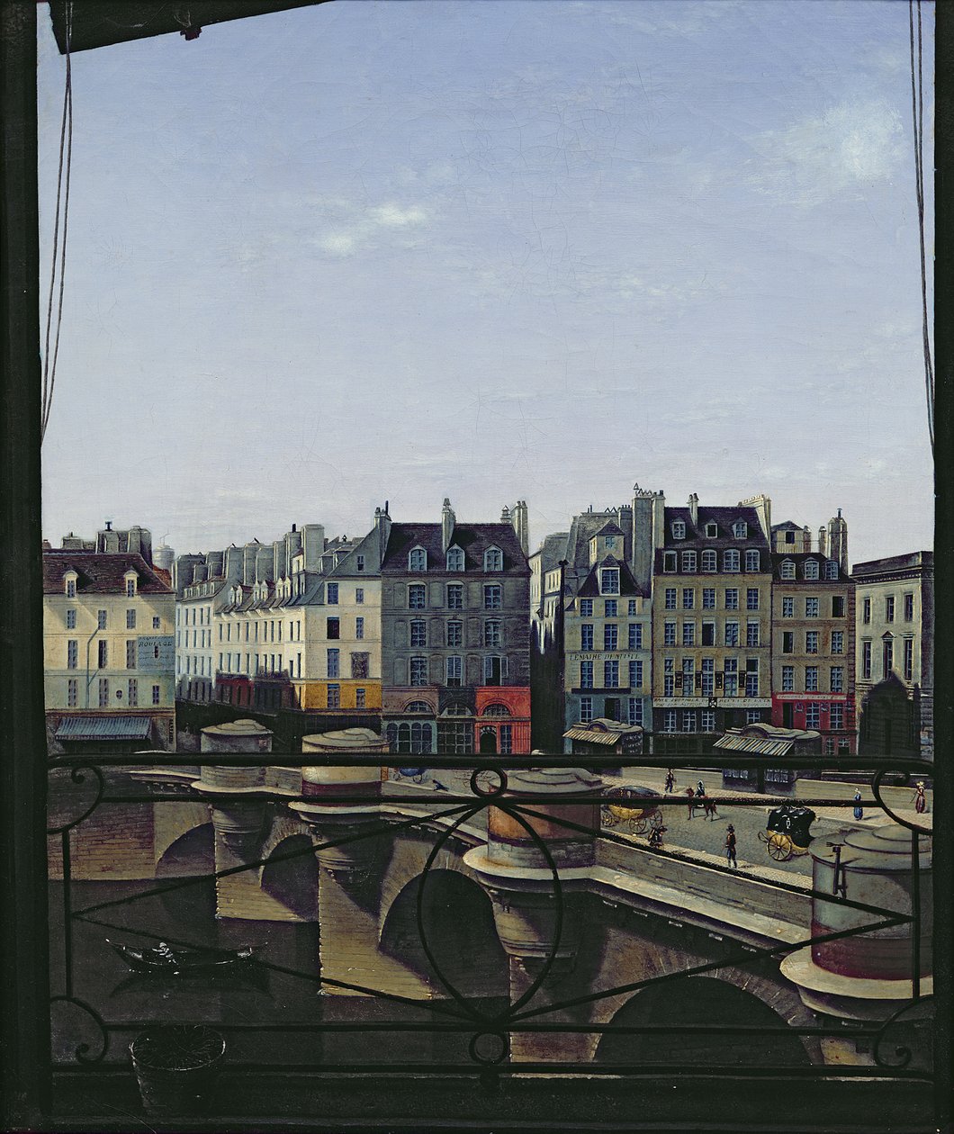 Vista del Pont Neuf, c.1845 de Joseph Eusebie Prevot
