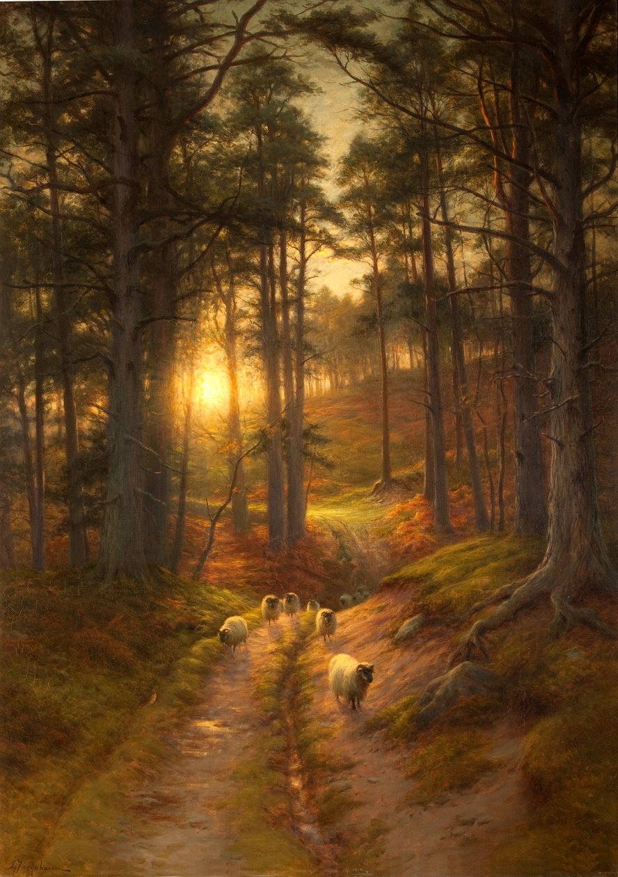 El sol se hunde rápidamente en el oeste de Joseph Farquharson