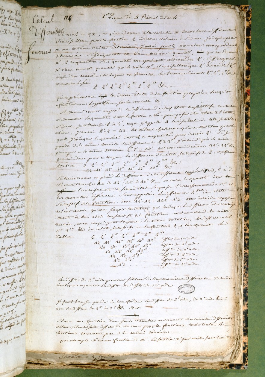 Ms 2044 Página de Calcul Diferencial e Integral de Joseph Fourier
