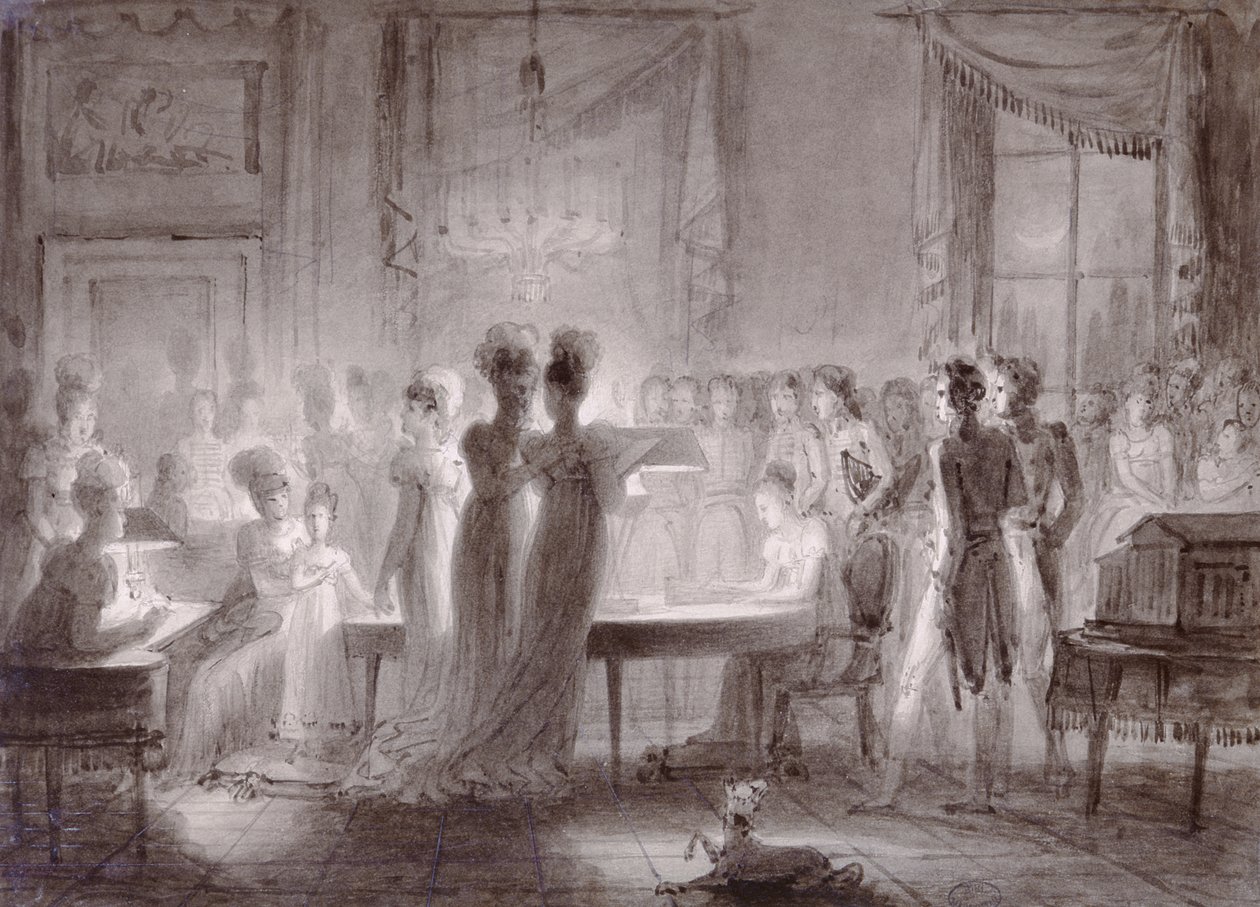 La Sala Meridiana en el Palacio Pitti, 1813 de Joseph Franque