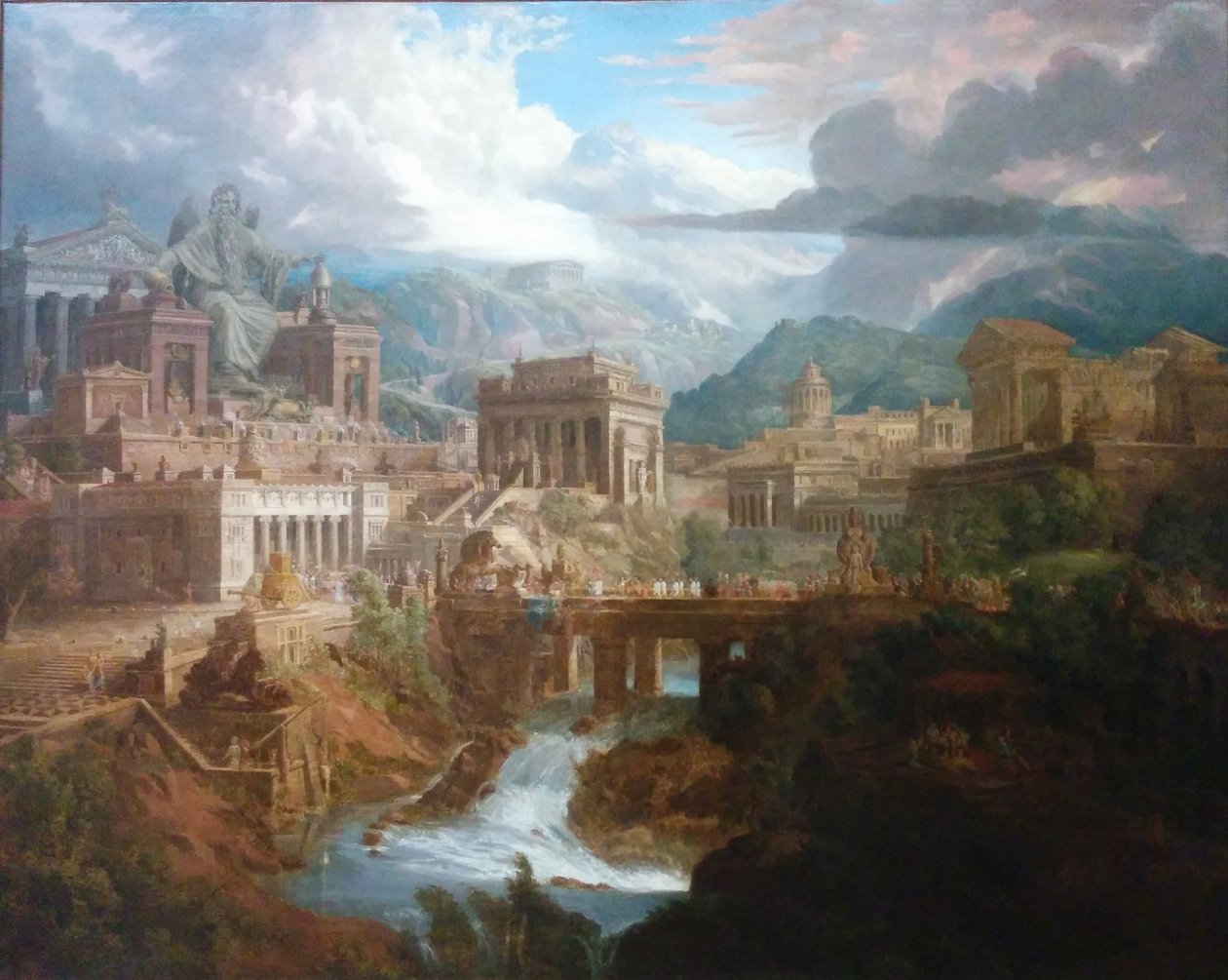 Estatua colosal de Zeus en la antigua ciudad griega de Lebadeia de Joseph Michael Gandy