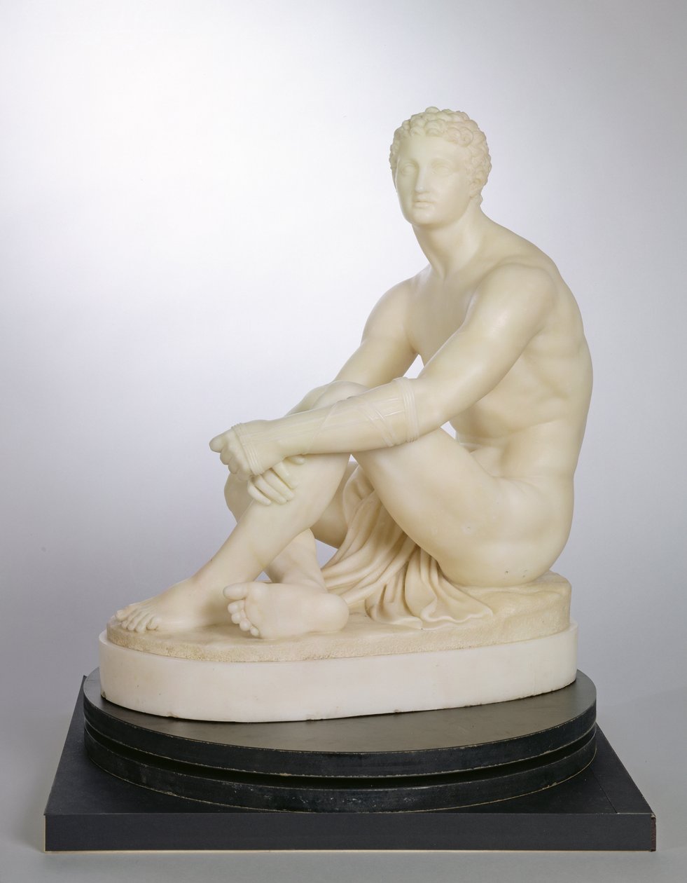 Un boxeador griego esperando su turno, c.1838 de Joseph Gott
