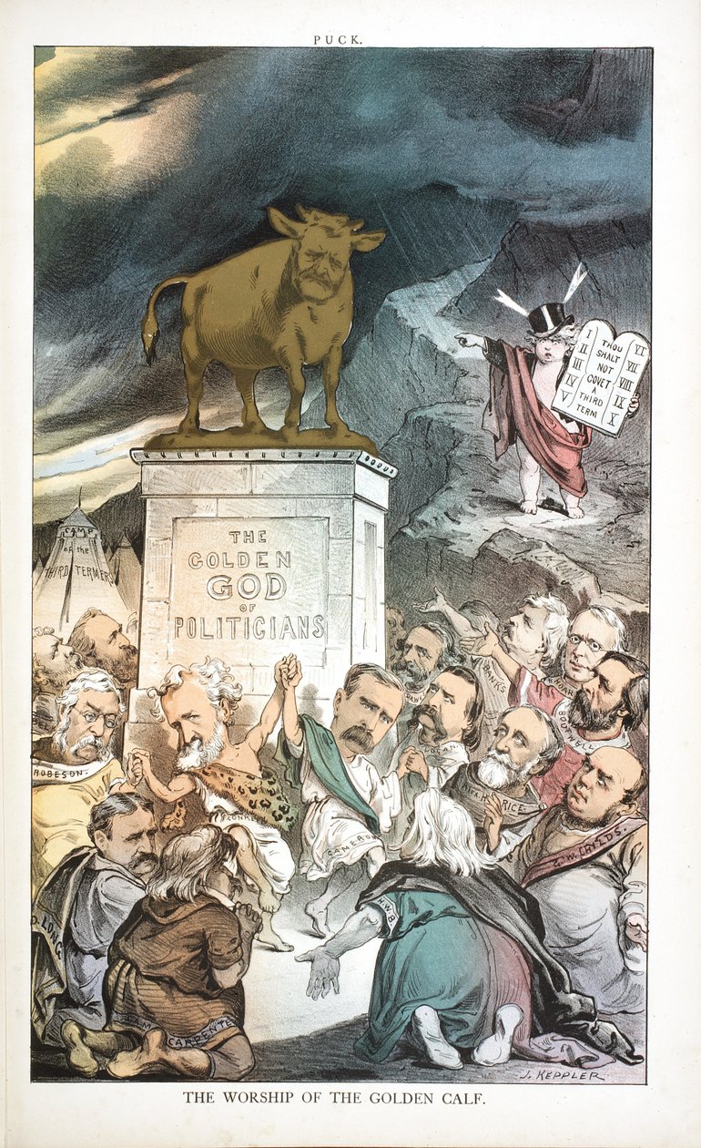 La adoración del becerro de oro, 1880 de Joseph Keppler