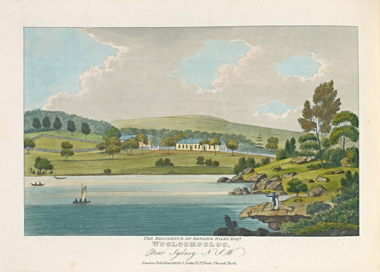 La residencia de Edward Riley Esquire, Wooloomooloo, Cerca de Sídney N. S. W. de Joseph Lycett