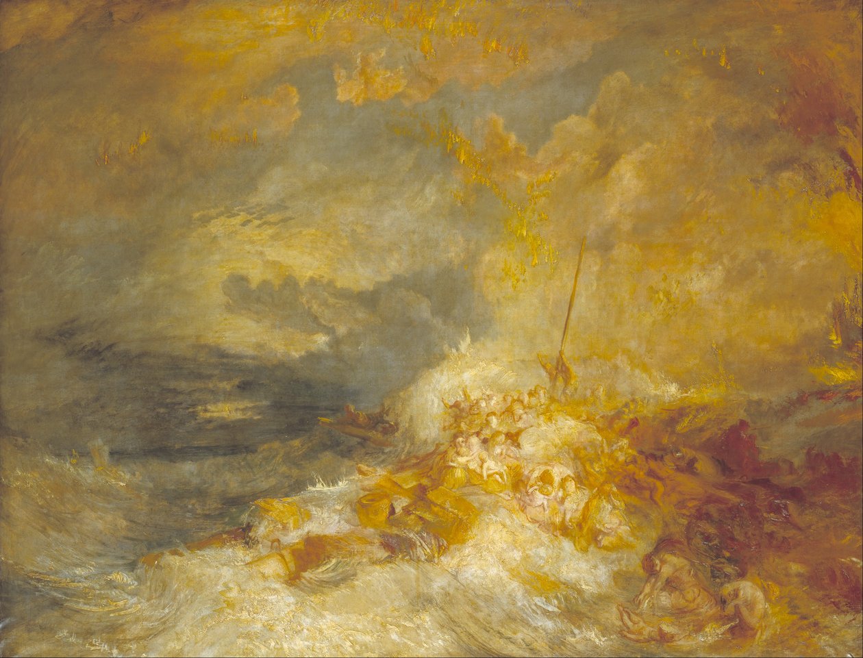 Un desastre en el mar de Joseph Mallord William Turner