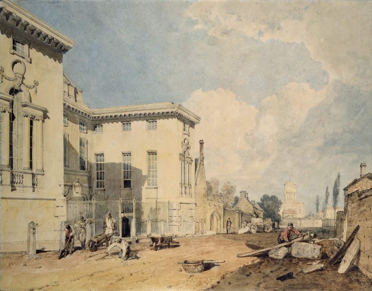 Una vista del Worcester College, 1803-04 de Joseph Mallord William Turner