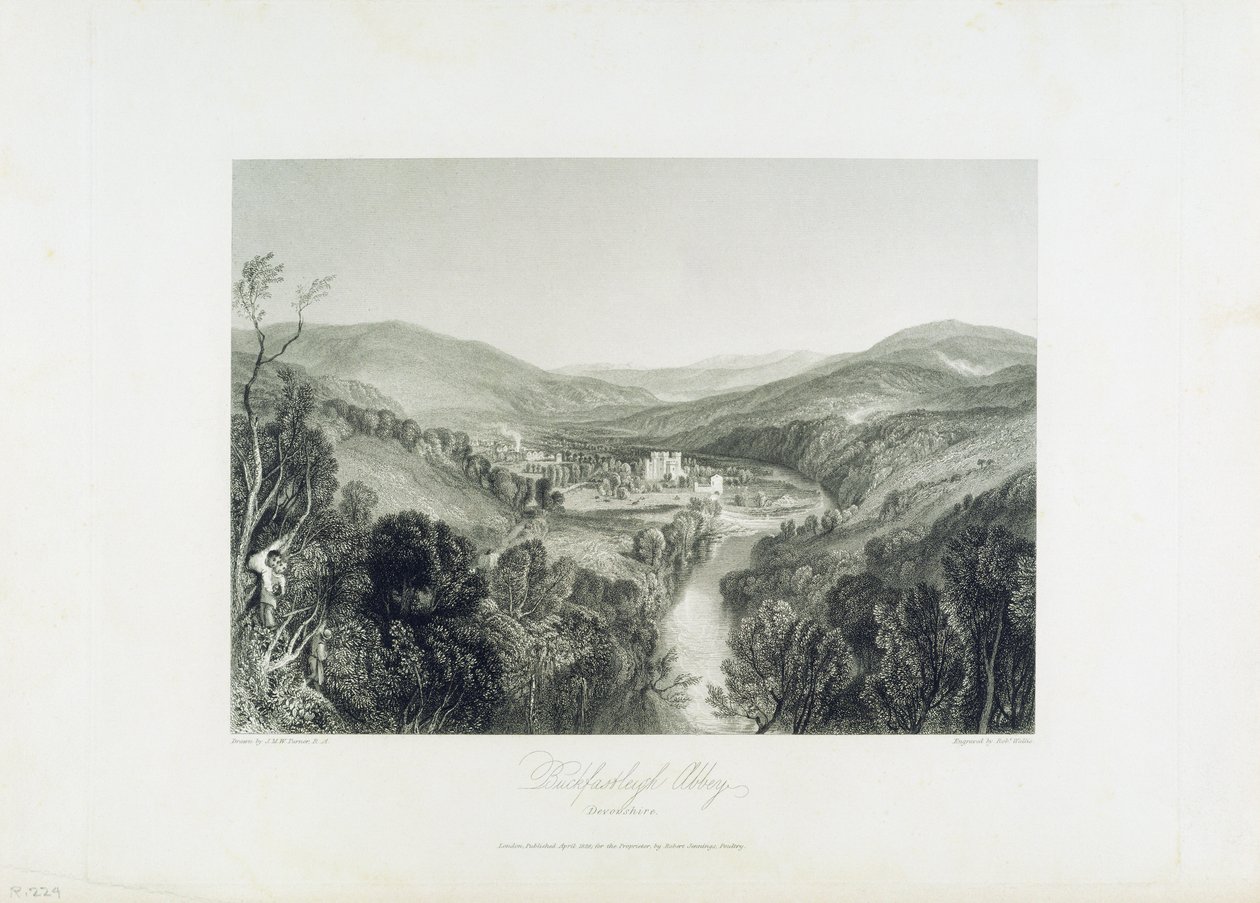 Abadía de Buckfastleigh, Devon, c.1826 de Joseph Mallord William Turner