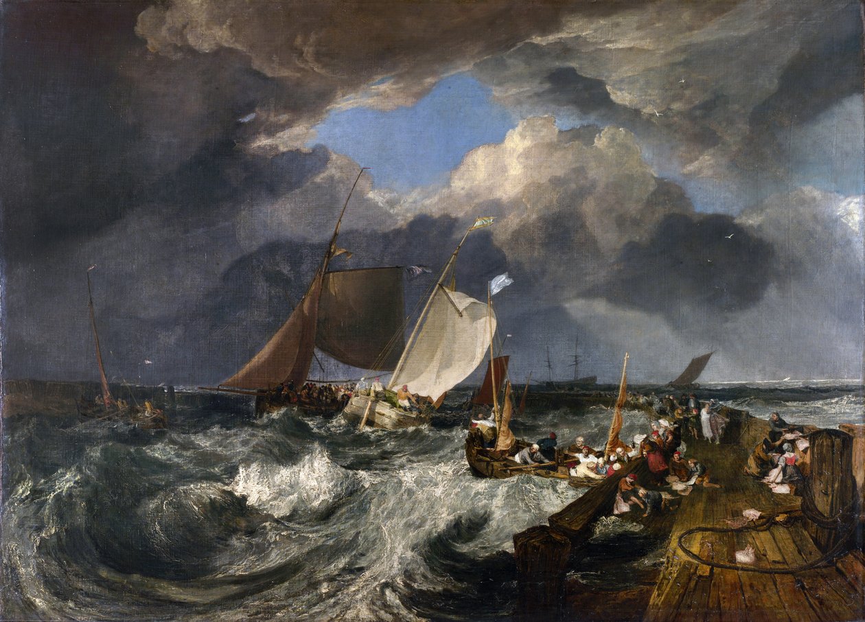 Muelle de Calais: Un paquete inglés llegando, 1803 de Joseph Mallord William Turner