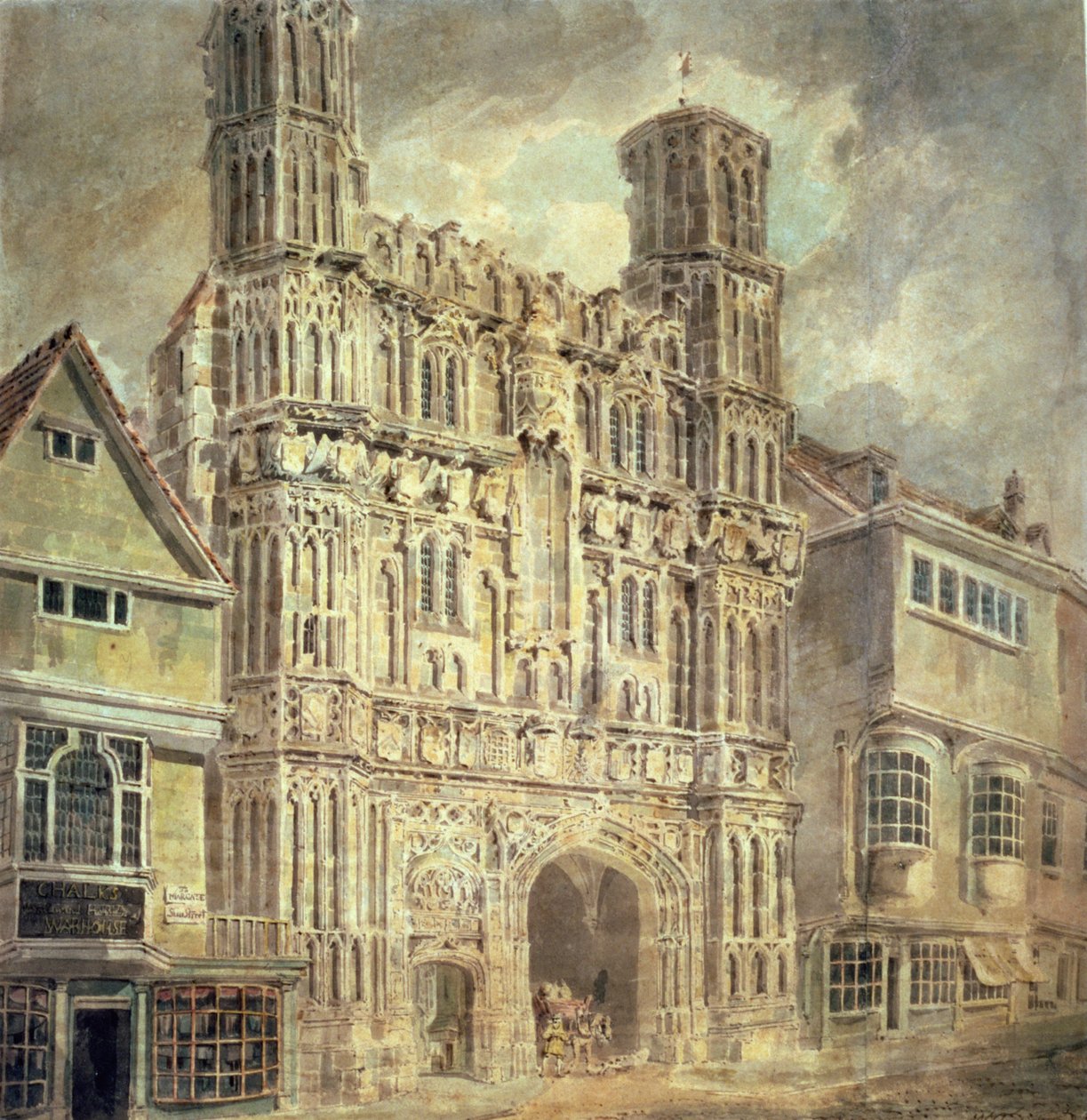 Puerta de Christchurch, Canterbury, c.1792-93 de Joseph Mallord William Turner