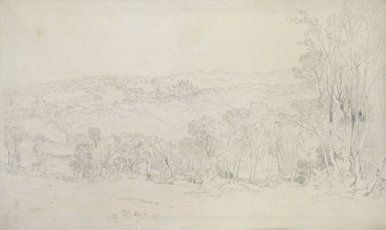 Vista Lejana del Castillo de Lowther (Escena del Parque), 1809 de Joseph Mallord William Turner