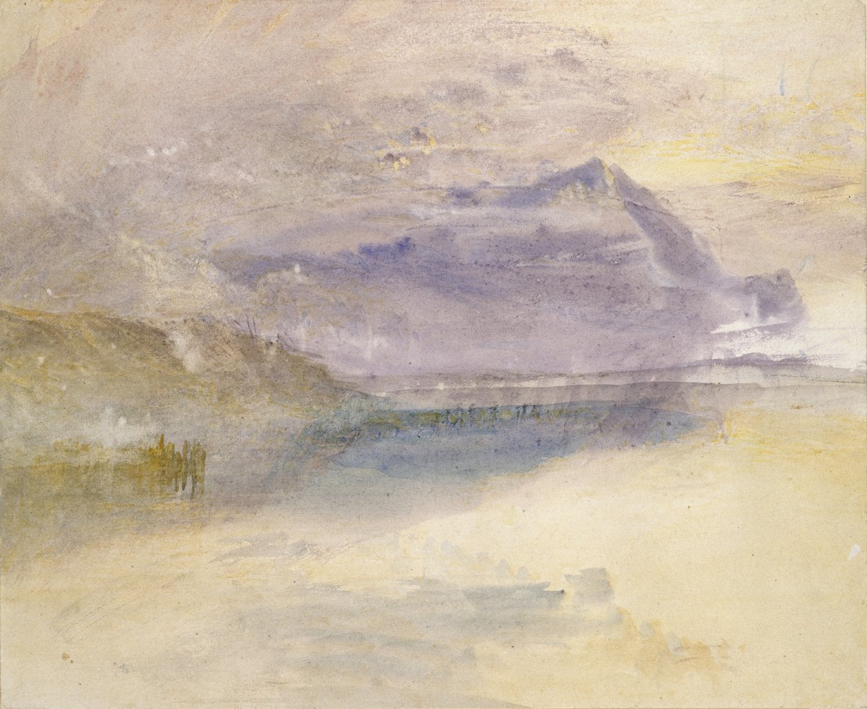 Tarde: Nube en el Monte Rigi, vista desde Zug, c.1841 de Joseph Mallord William Turner
