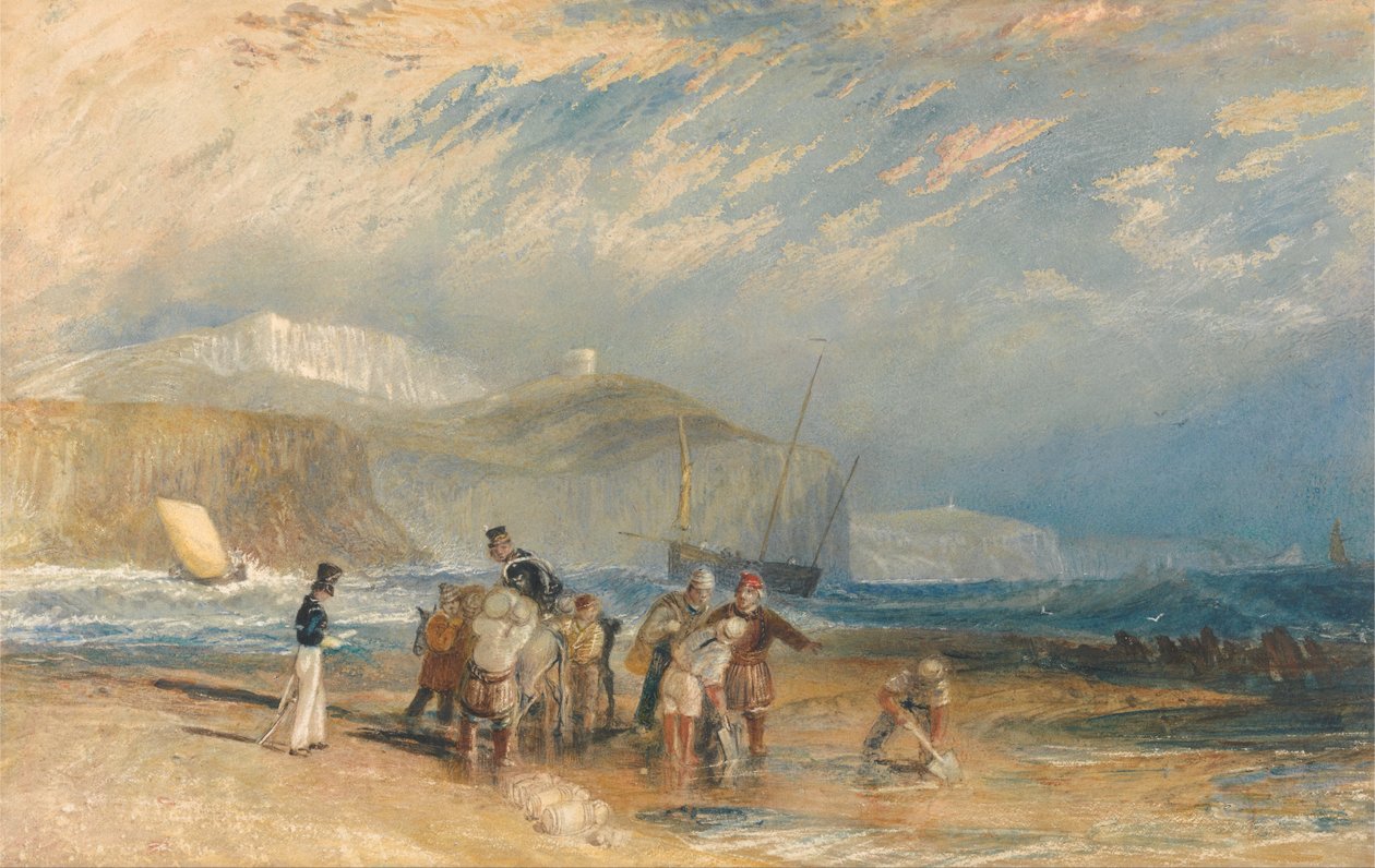 Puerto de Folkestone y costa hacia Dover de Joseph Mallord William Turner