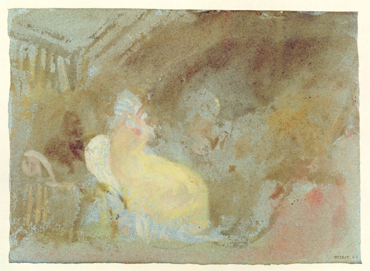 Interior en Petworth con figura sentada, 1830 de Joseph Mallord William Turner